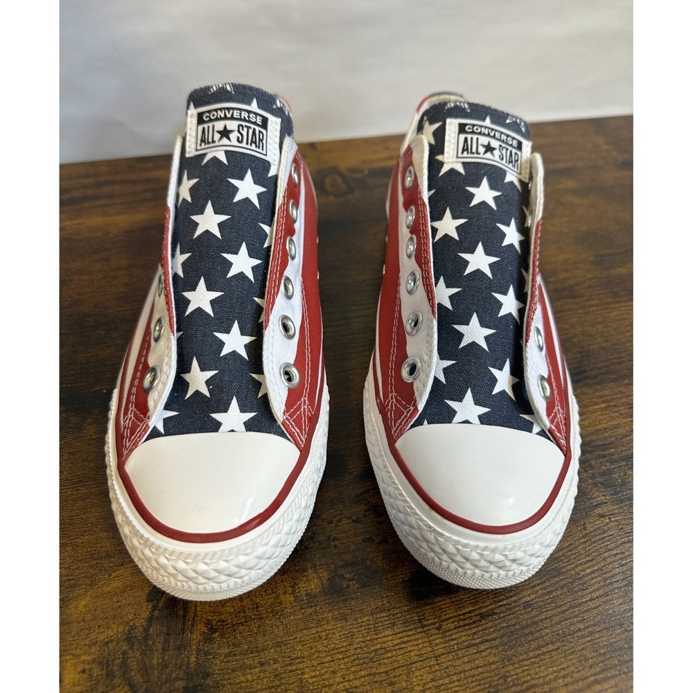 Converse Chuck Taylor All Star Low US American Flag Stars Mens 7.5 W 9.5 - Picture 2 of 11